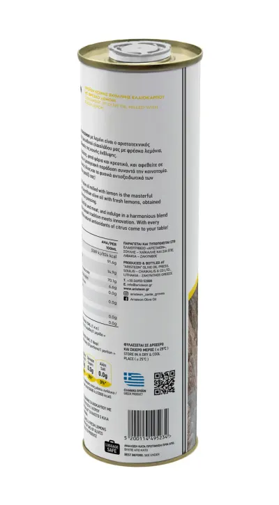 Aristeon Lemon — olive oil milled with lemon — 9