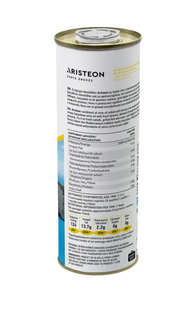 Aristeon Lemon — olive oil milled with lemon — 6