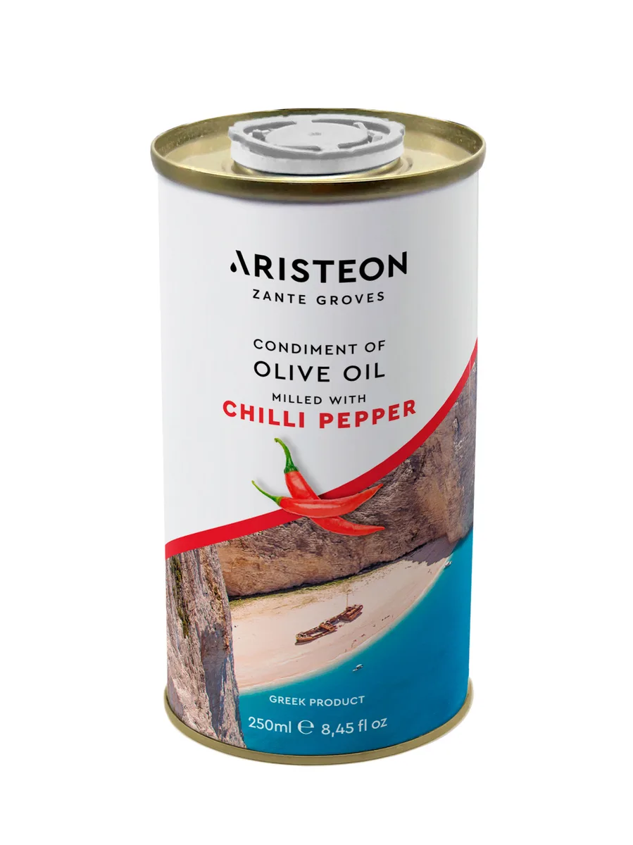 Aristeon Chili — olive oil milled with chili pepper